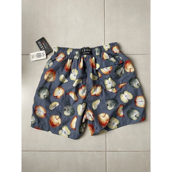 Izod Swim Swimwear Trunk Multicolor Print Swimsuit FLAW - Picture 5 of 11